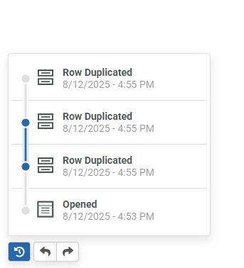 Undo panel